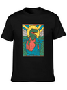 RAPTOR JESUS STAINED GLASS Breathable Soft Cotton T-Shirt – Timeless Casual Look