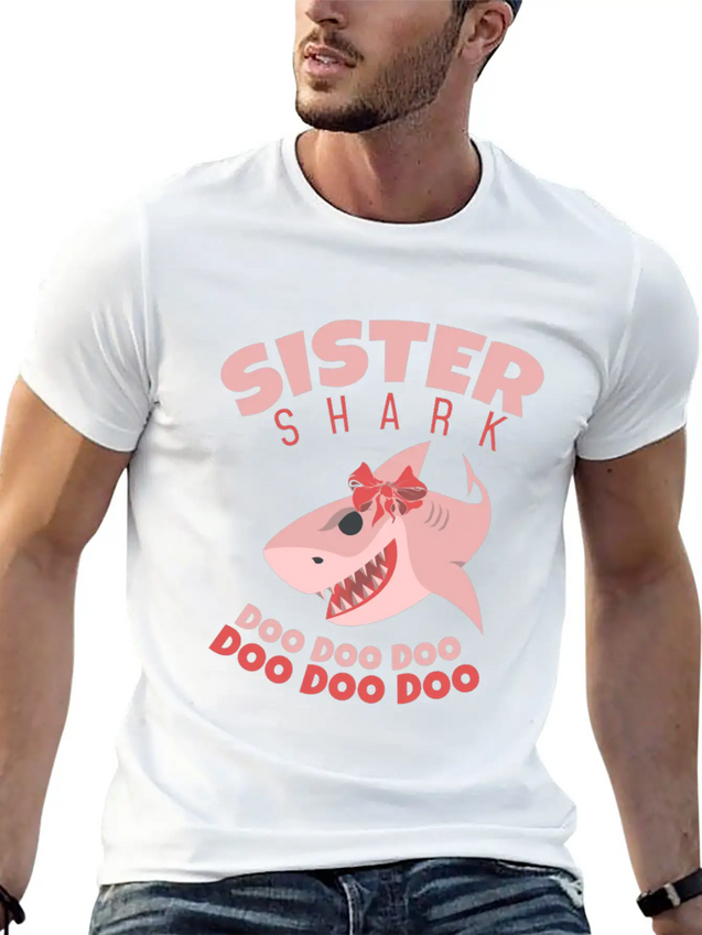 Sister Shark Doo Doo Song Sharks Shark Gift Classic Fit Graphic Tee For Daily Comfort – Unisex Cotton Shirt