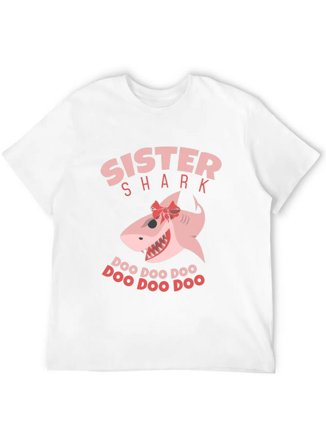 Sister Shark Doo Doo Song Sharks Shark Gift Classic Fit Graphic Tee For Daily Comfort – Unisex Cotton Shirt