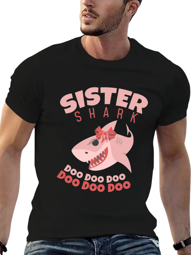 Sister Shark Doo Doo Song Sharks Shark Gift Classic Fit Graphic Tee For Daily Comfort – Unisex Cotton Shirt