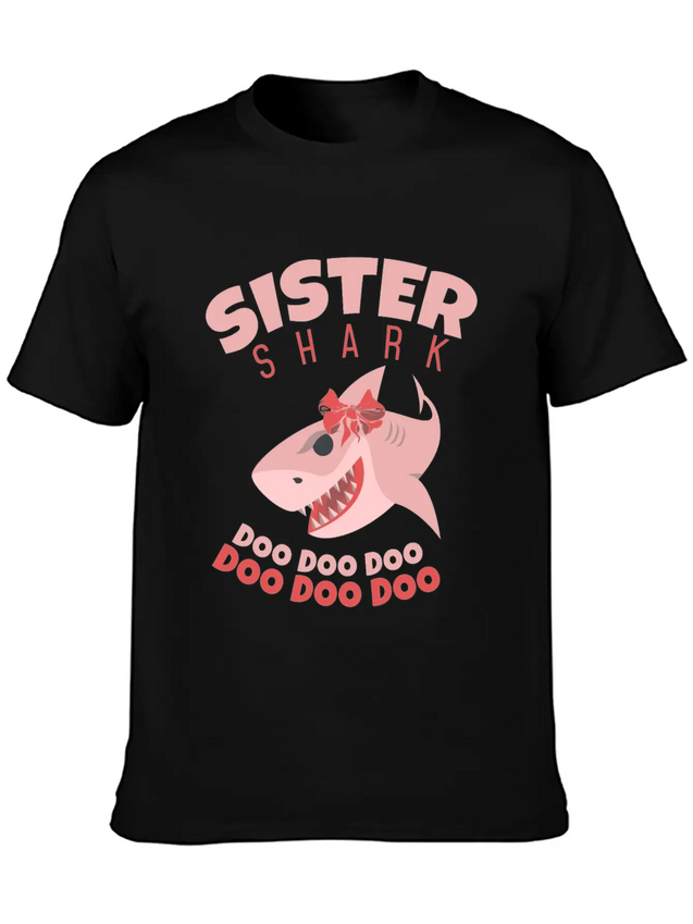 Sister Shark Doo Doo Song Sharks Shark Gift Classic Fit Graphic Tee For Daily Comfort – Unisex Cotton Shirt