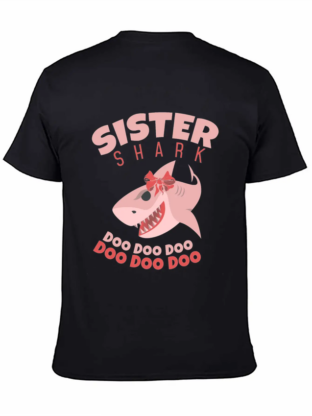 Sister Shark Doo Doo Song Sharks Shark Gift Classic Fit Graphic Tee For Daily Comfort – Unisex Cotton Shirt