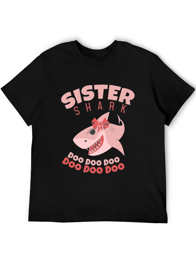 Sister Shark Doo Doo Song Sharks Shark Gift Classic Fit Graphic Tee For Daily Comfort – Unisex Cotton Shirt